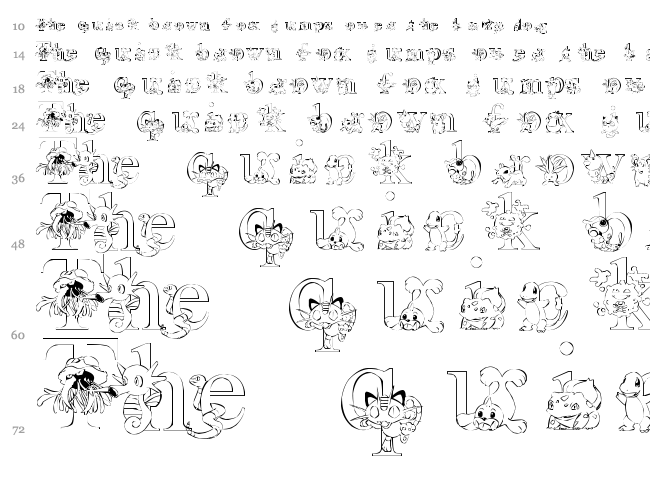 LMS Pokemon Master font waterfall
